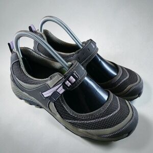 Ahnu Mary Jane Womens 7.5 Purple Brown Outdoor Comfort Trail Hiking Sandals